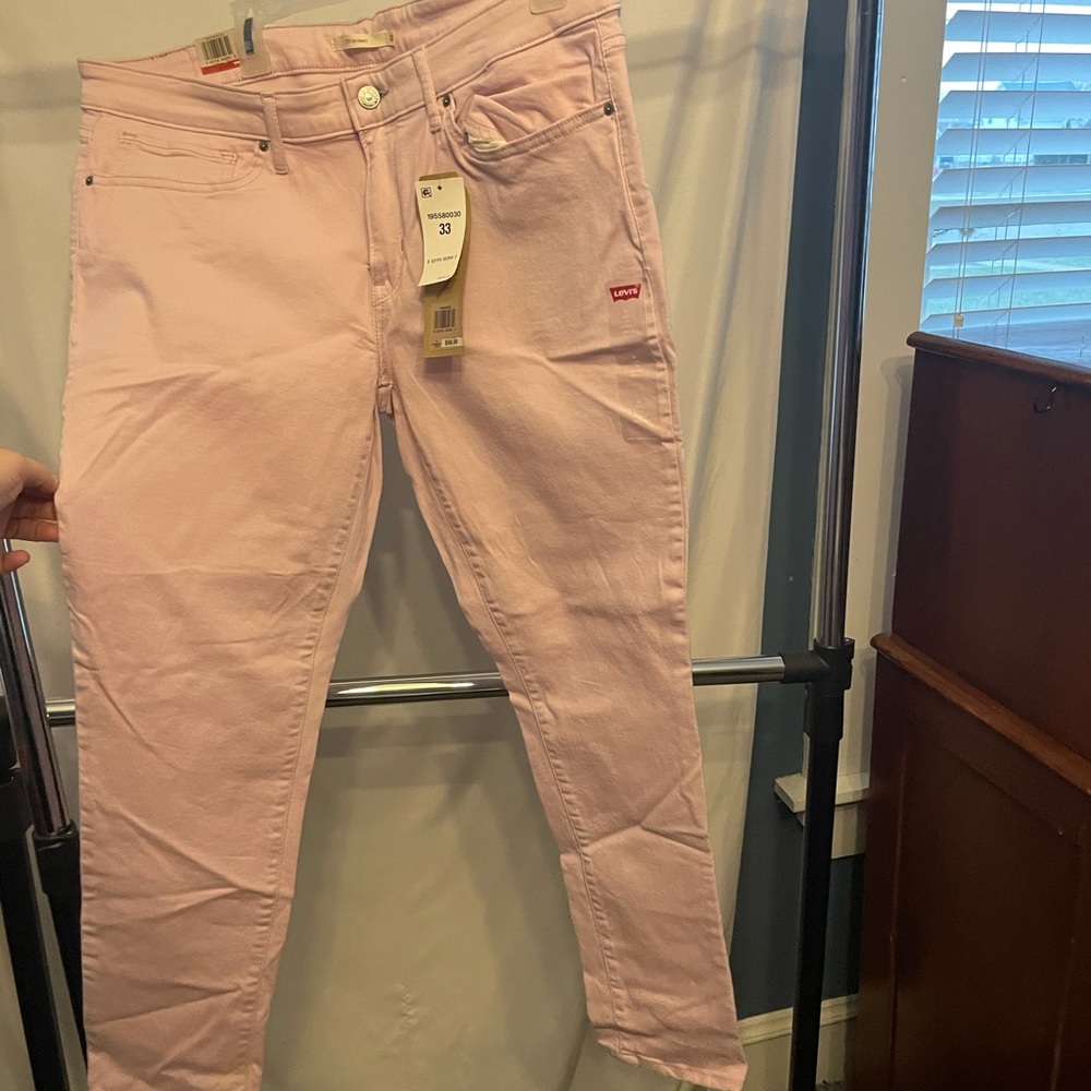 Levi womens pink skinny jeans